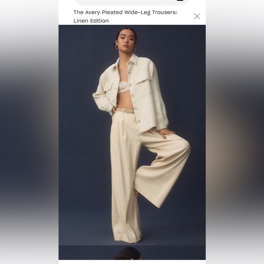 Maeve The Avery Pleated Wide Leg Trousers